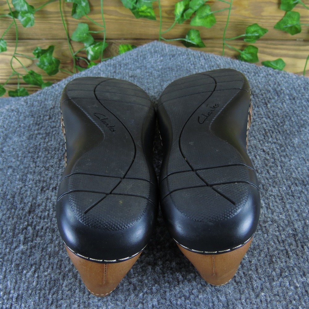 Clarks Women Ashland Spin Q Flat Brown Leather Sz‎ 6 Medium Gently Used 2025 - Picture 5 of 6